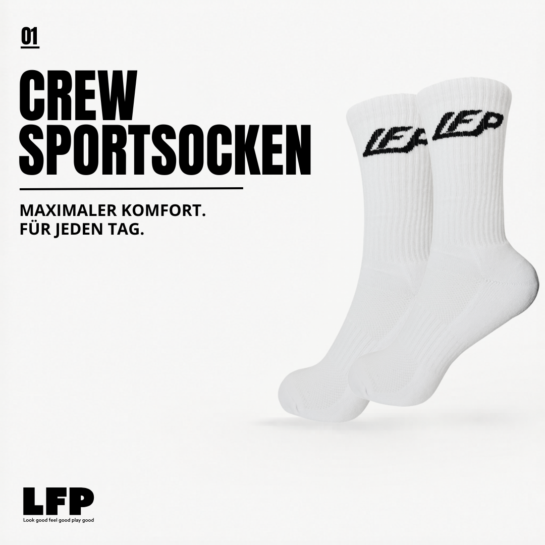 LFP "CREW" Sportsocken – Atmungsaktive Sportsocken im 2er-Pack