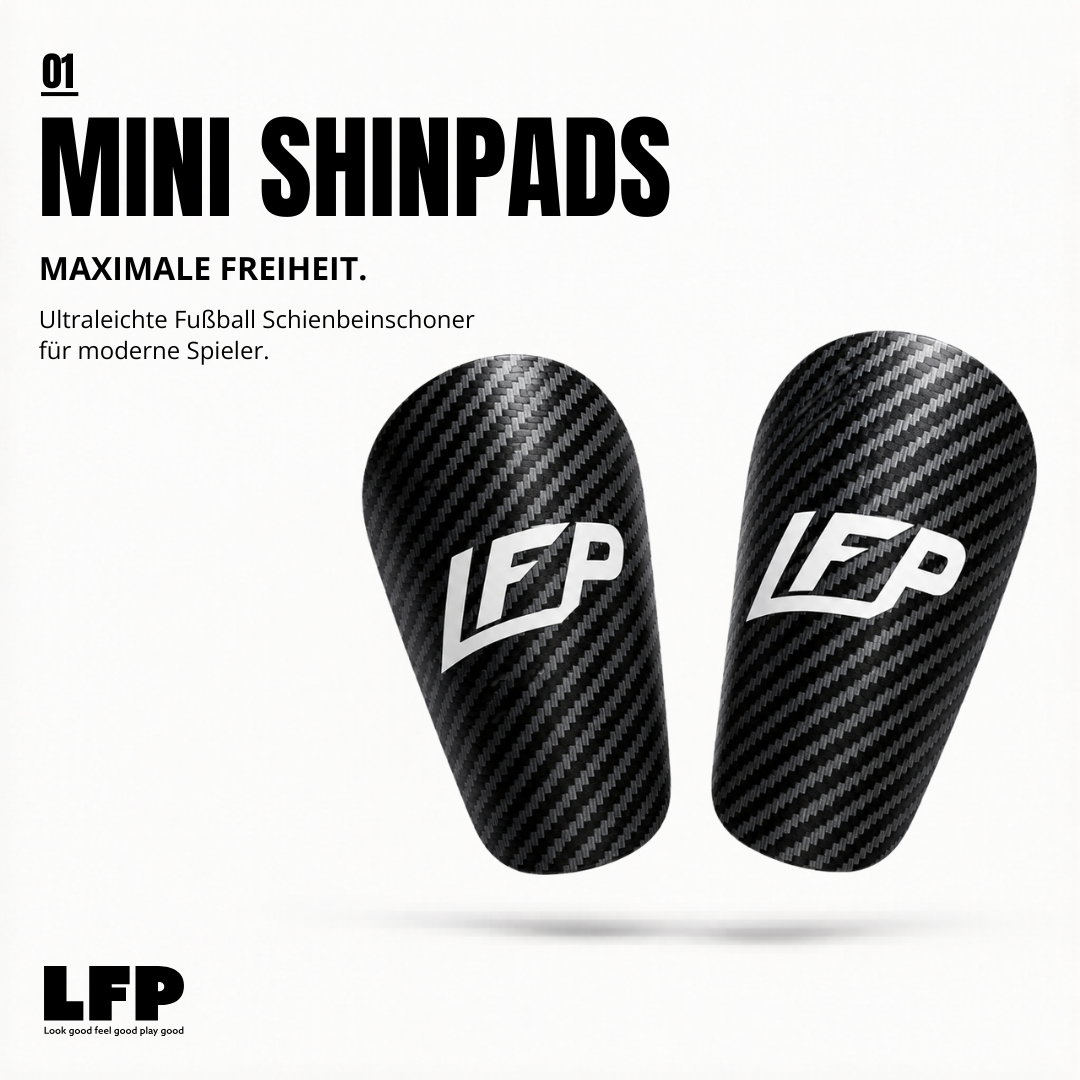 LFP Mini Shinpads (9,5 × 6 cm) Ultraleichte Fußball Schienbeinschoner