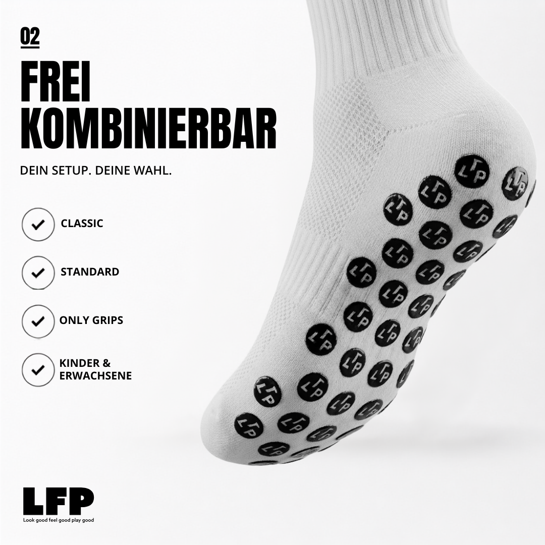 LFP 4ER Gripsocks Bundle – Frei kombinierbare Anti Slip Fußballsocken