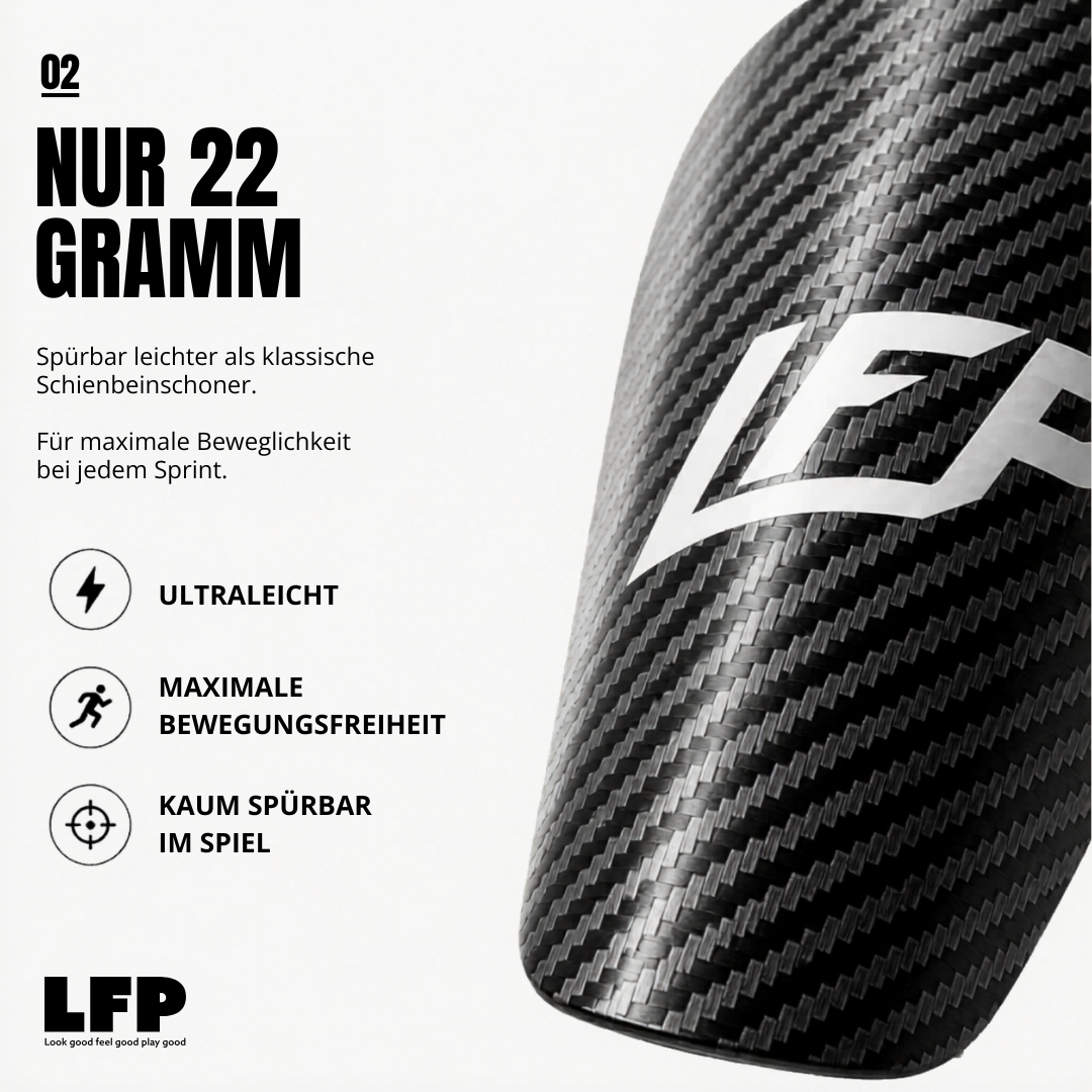 LFP Mini Shinpads (9,5 × 6 cm) Ultraleichte Fußball Schienbeinschoner