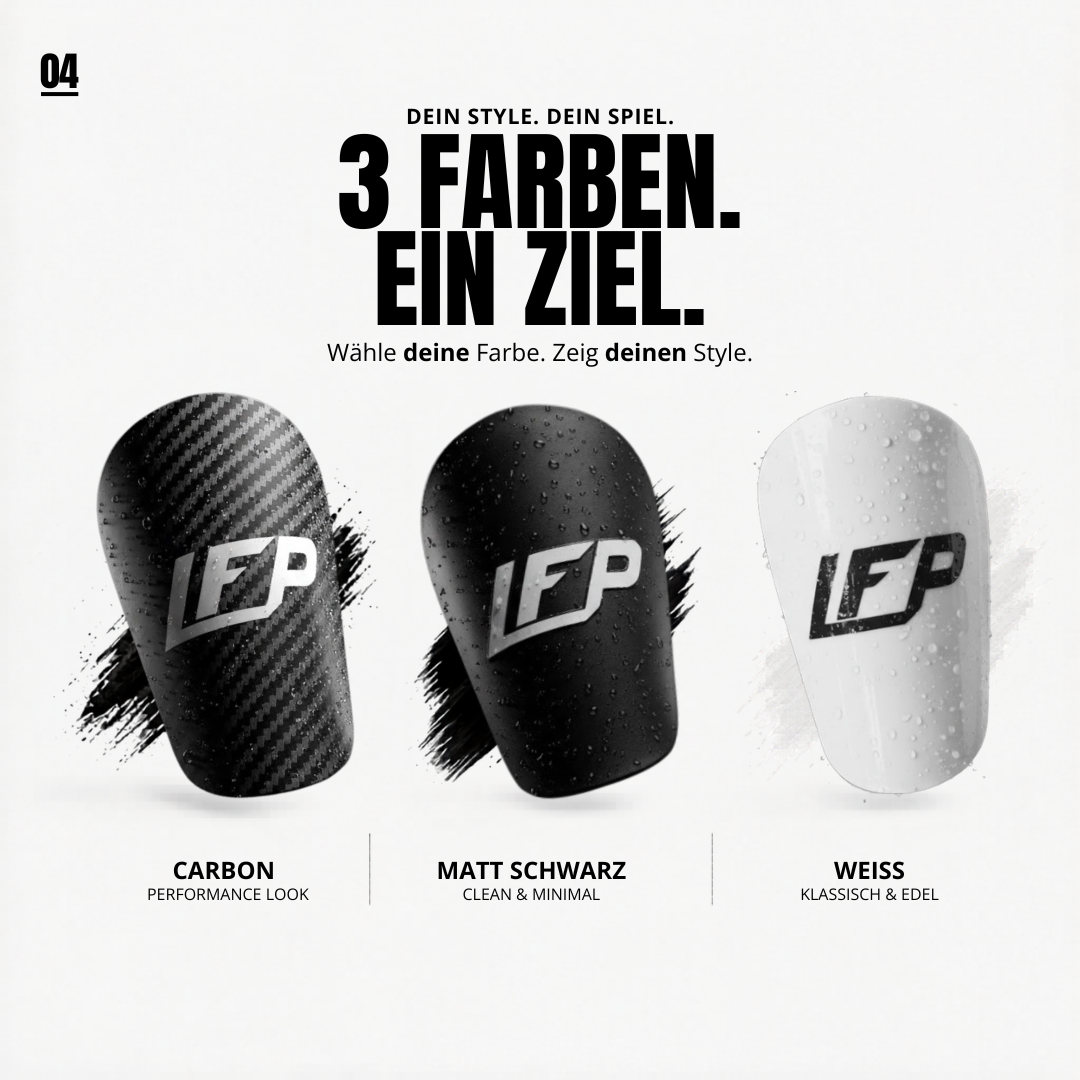 LFP Mini Shinpads (9,5 × 6 cm) Ultraleichte Fußball Schienbeinschoner