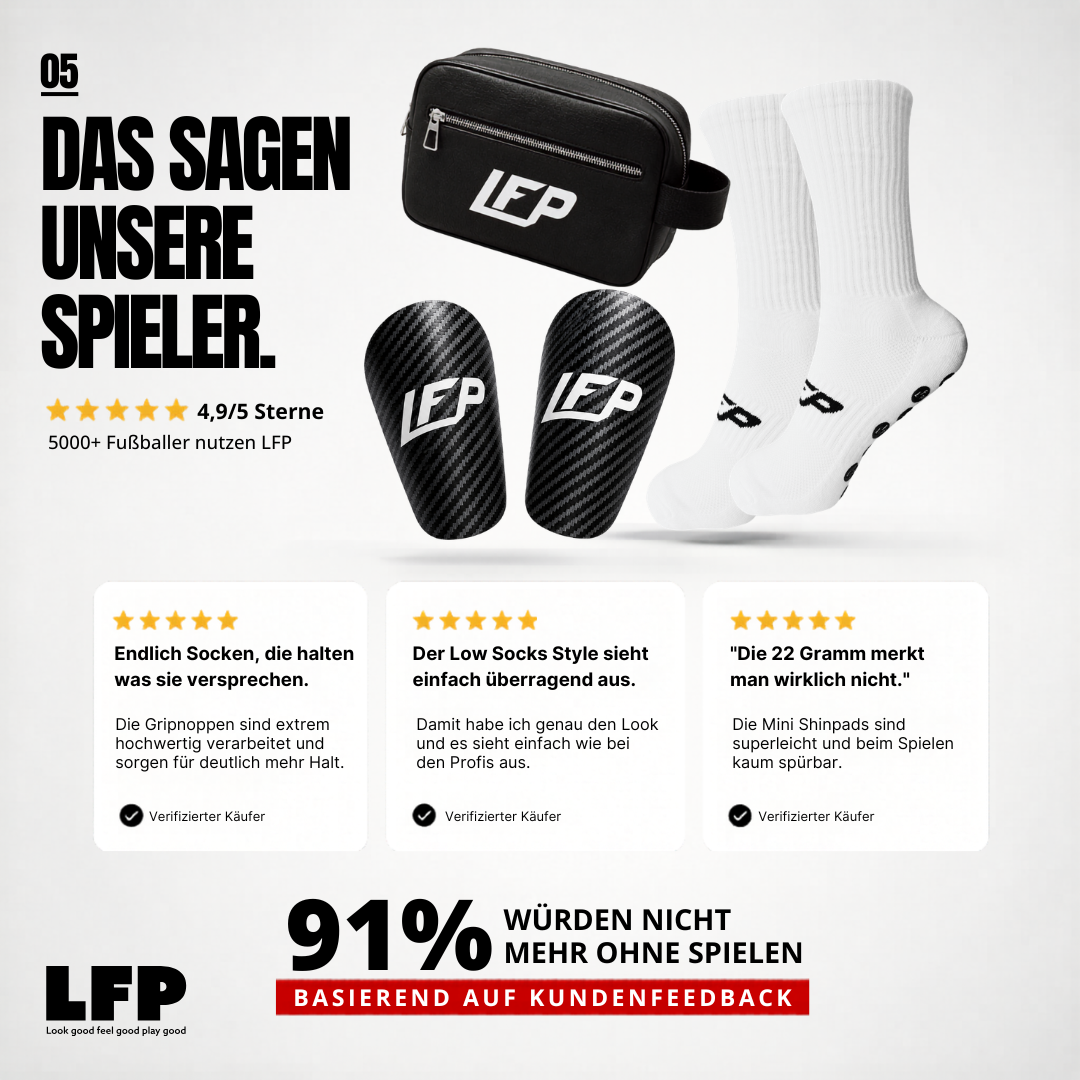 LFP 4ER Gripsocks Bundle – Frei kombinierbare Anti Slip Fußballsocken