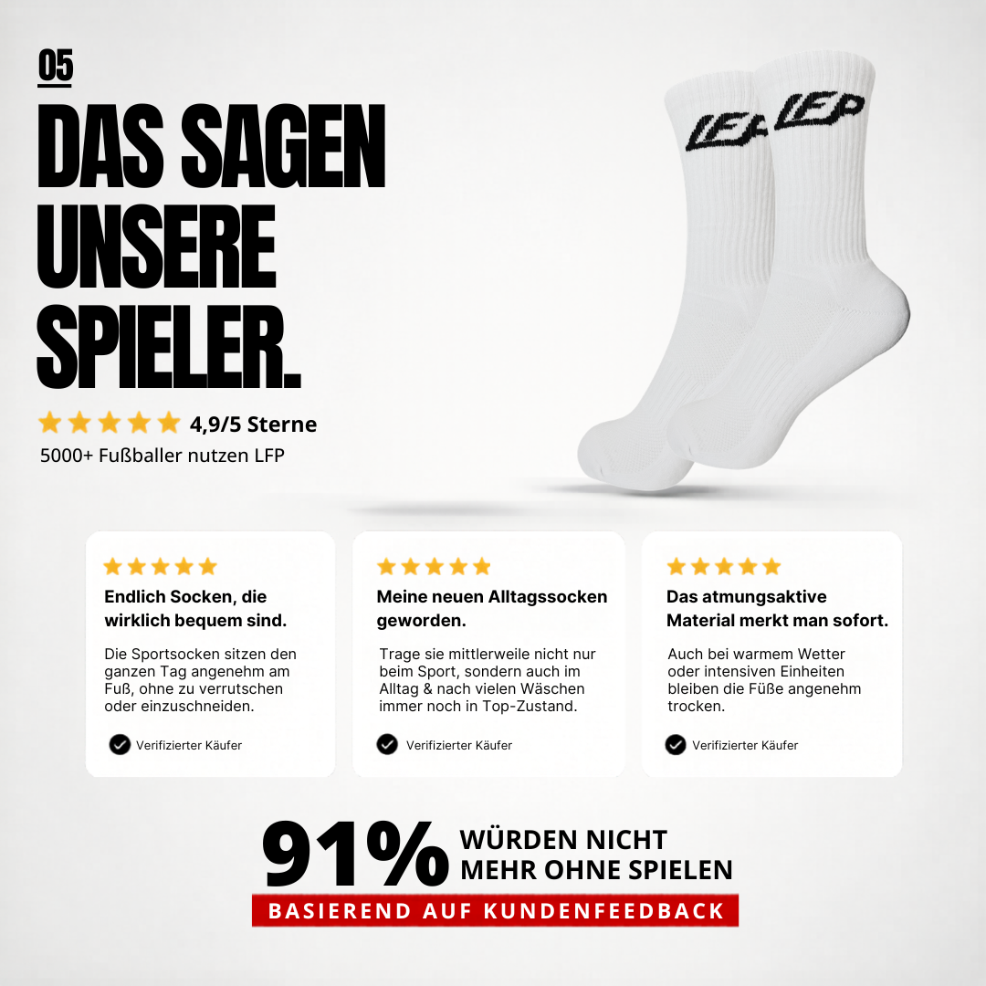 LFP "DAILY" Sportsocken – Atmungsaktive Sportsocken im 2er-Pack