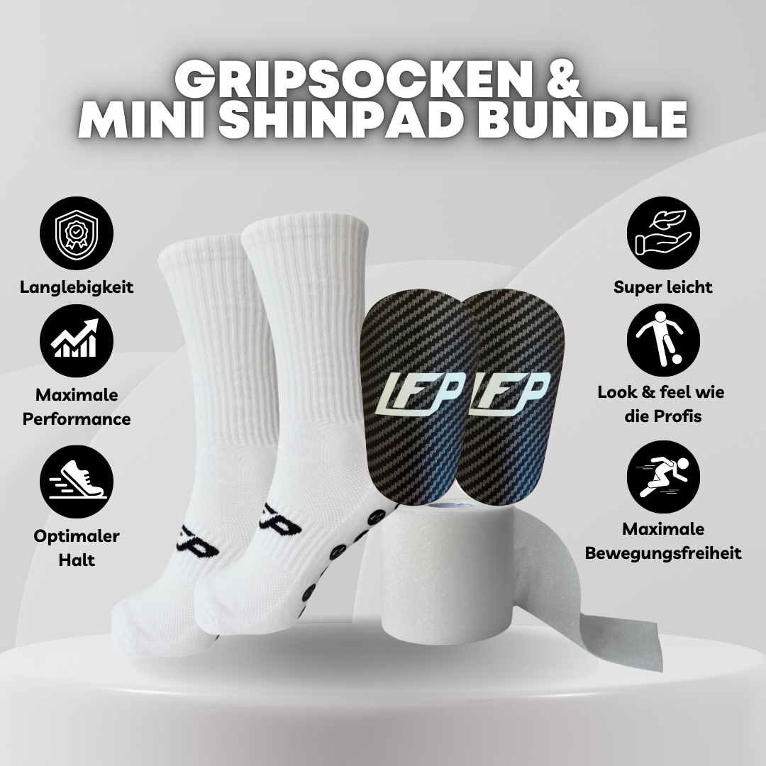 Bundle: Gripsocken & Mini Shinpads (9,5 x 6cm)