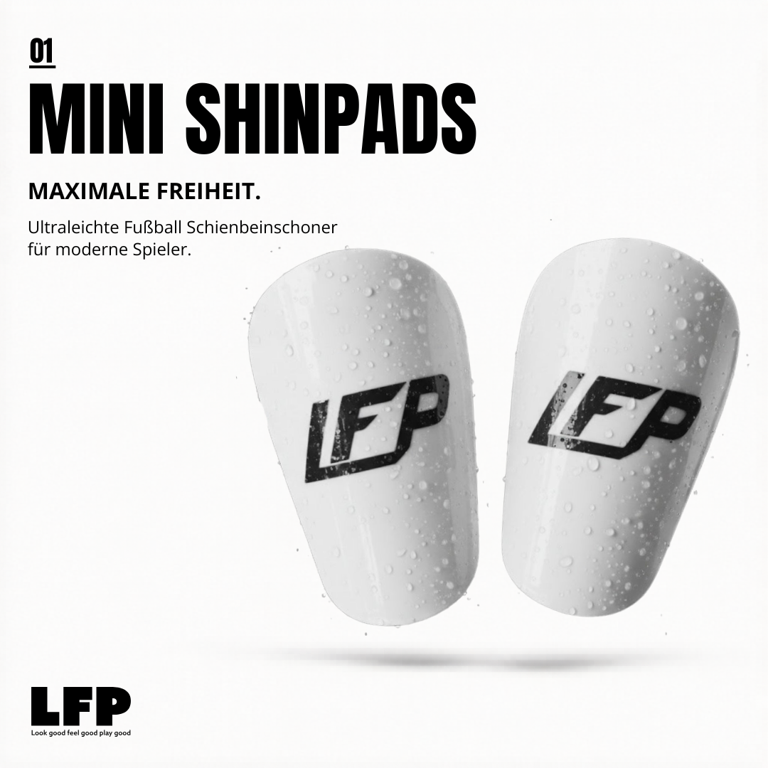 LFP Mini Shinpads (9,5 × 6 cm) Ultraleichte Fußball Schienbeinschoner