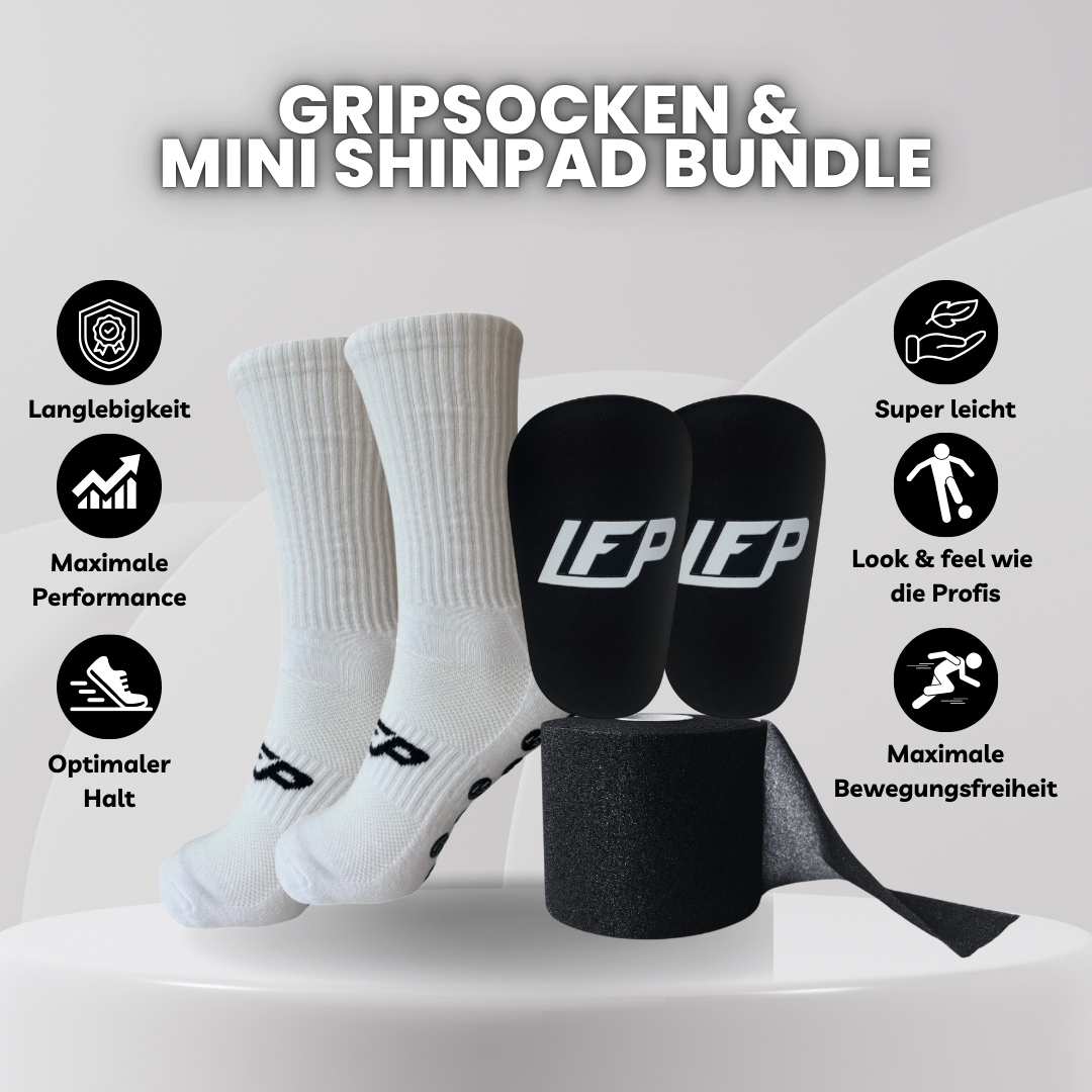 Bundle: Gripsocken & Mini Shinpads (9,5 x 6cm)