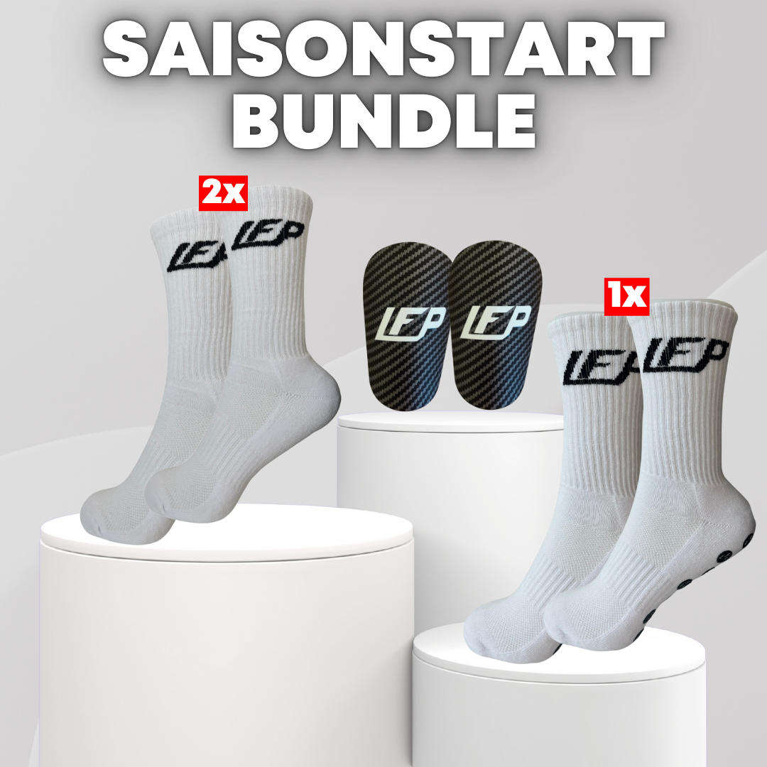 Saisonstart Bundle (1x Mini Shinpads, 1x Gripsocken, 2x Sportsocken)
