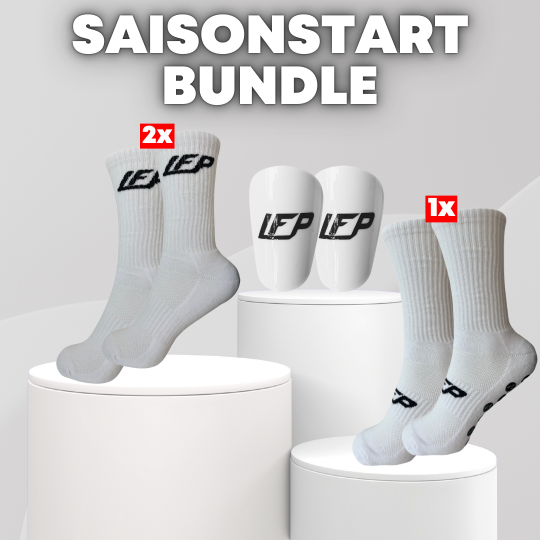 Saisonstart Bundle (1x Mini Shinpads, 1x Gripsocken, 2x Sportsocken)