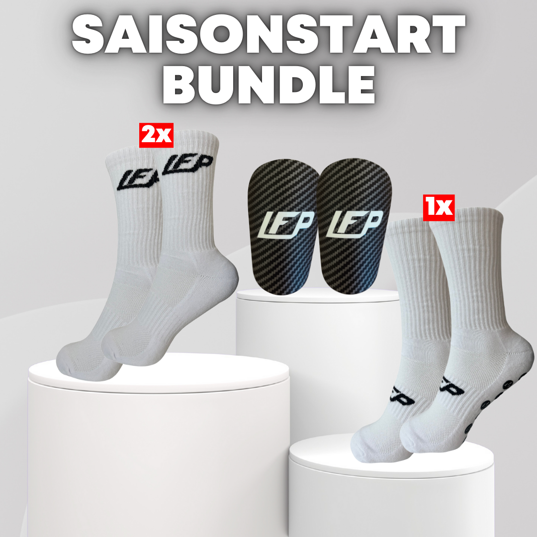 Saisonstart Bundle (1x Mini Shinpads, 1x Gripsocken, 2x Sportsocken)