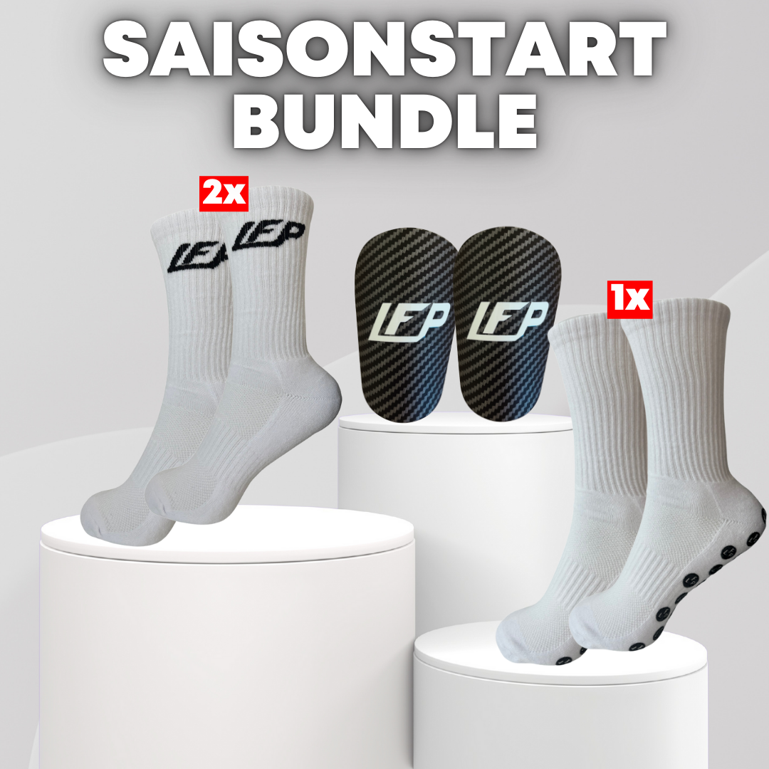 Saisonstart Bundle (1x Mini Shinpads, 1x Gripsocken, 2x Sportsocken)