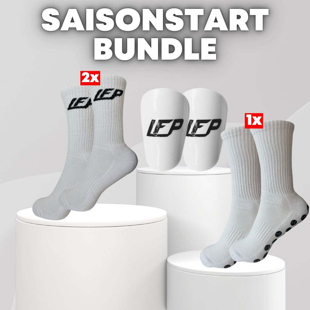 Saisonstart Bundle (1x Mini Shinpads, 1x Gripsocken, 2x Sportsocken)