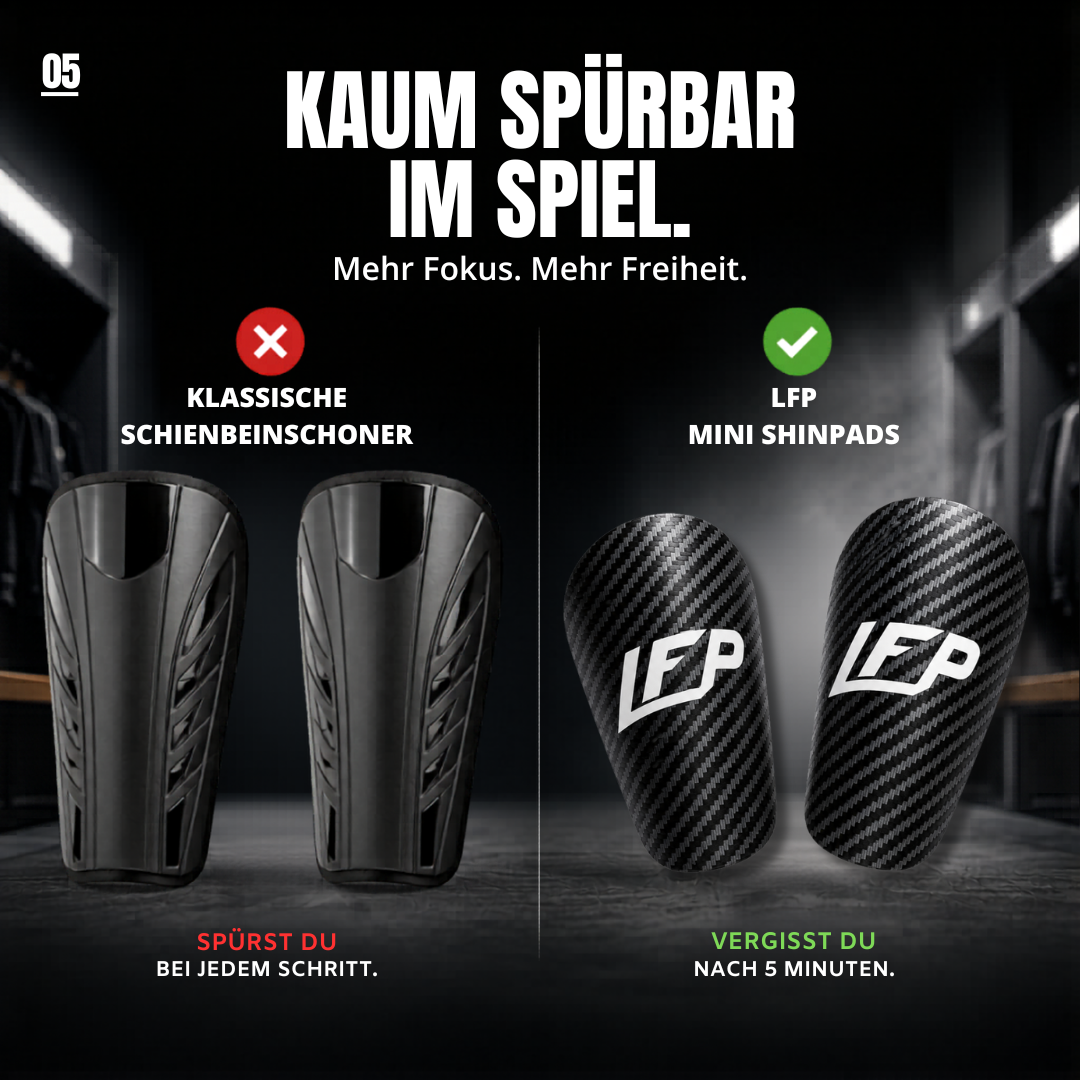 LFP Mini Shinpads (9,5 × 6 cm) Ultraleichte Fußball Schienbeinschoner